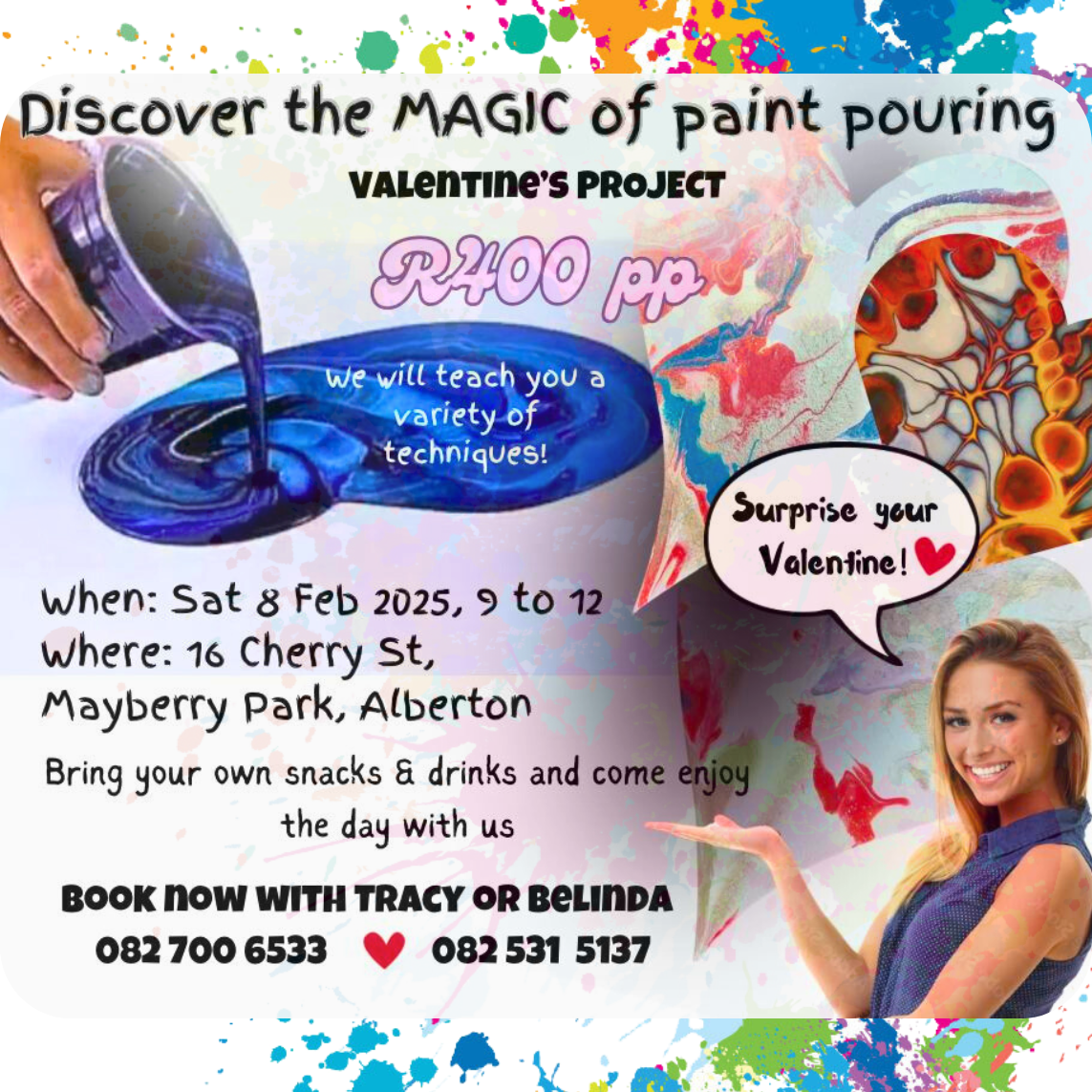 Valentine’s Project Paint Pouring Workshop